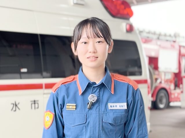 射水市消防本部に勤務する卒業生